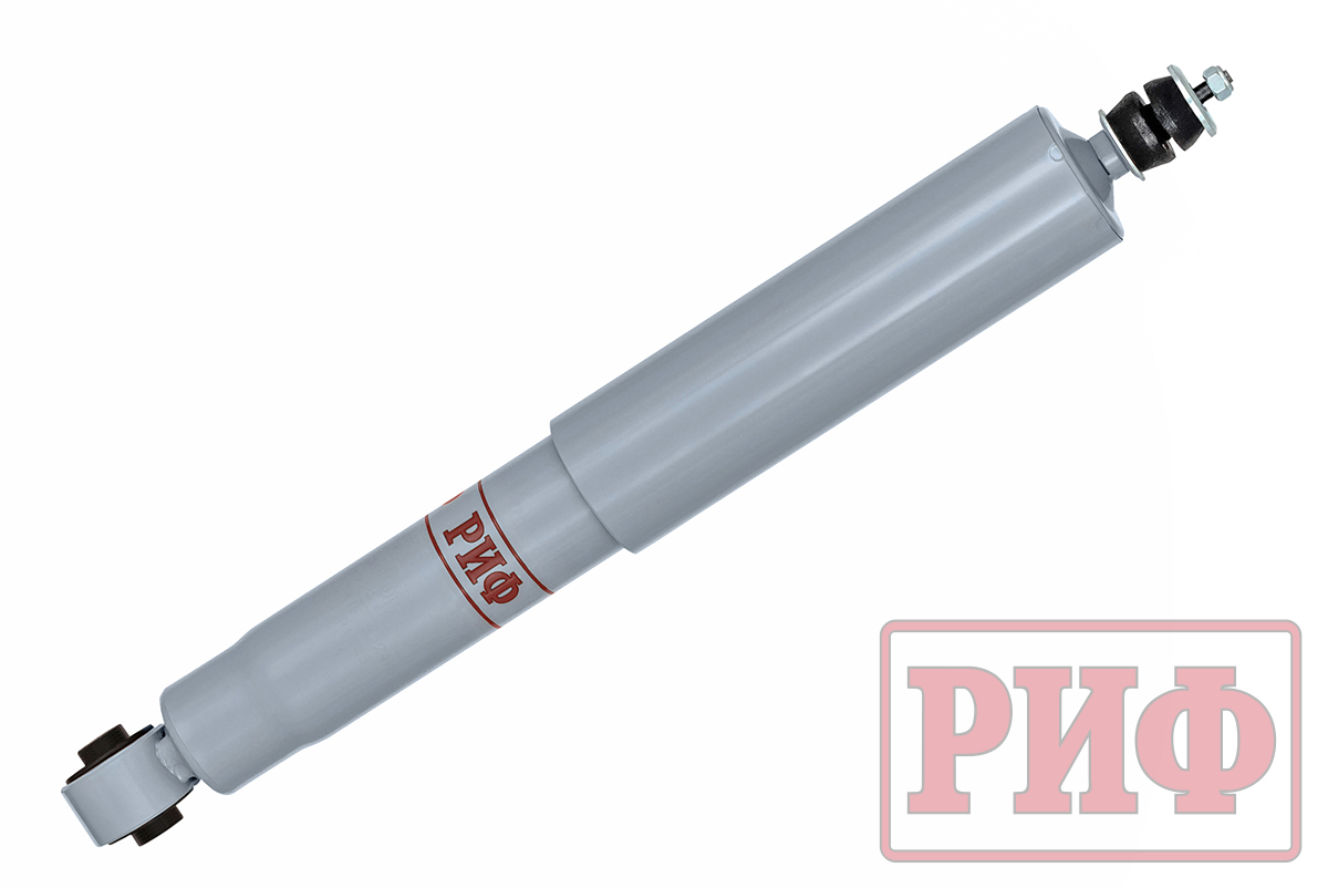 Амортизатор усиленный РИФ задний газовый Mitsubishi Pajero III, IV 2000+ штатный и лифт 0-40 мм