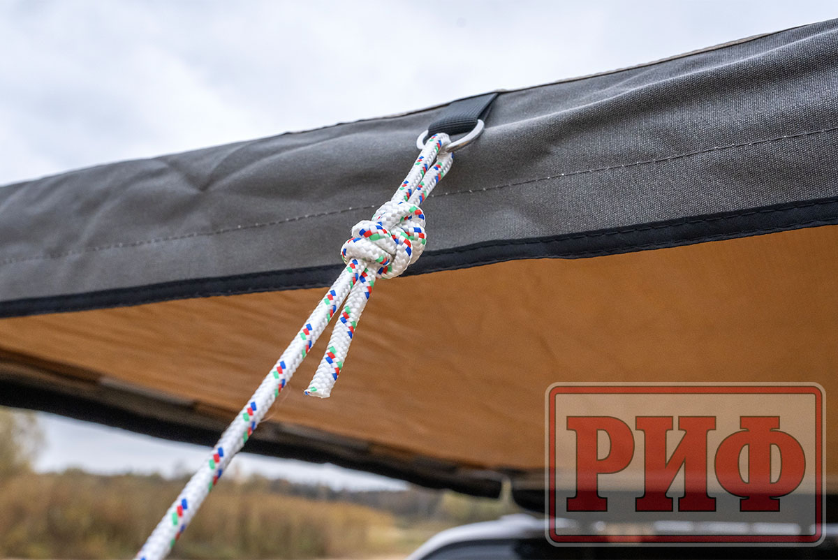 Маркиза автомобильная РИФ комбинированная (прямоугольная с веерной частью) 2,0х2,0 м (левая)