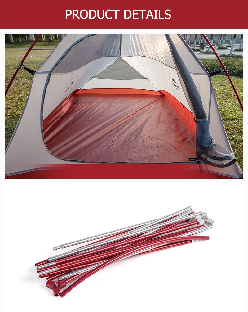 Палатка Naturehike Cloud Up 2-местная, алюминиевый каркас, оранжевая