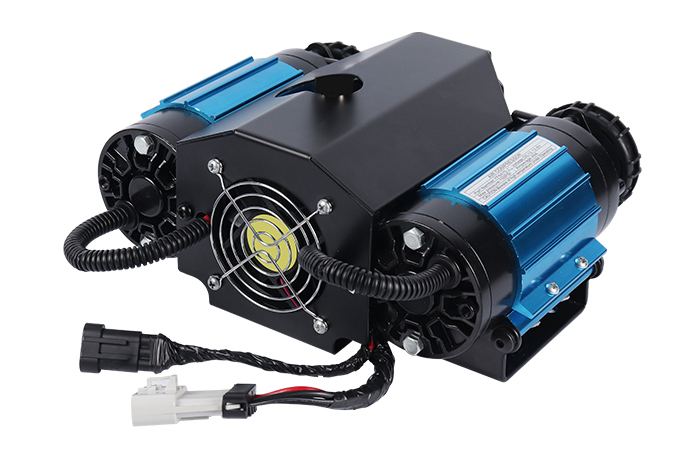 Компрессор автомобильный стационарный двухпоршневой12V YURUI 167 л/мин 10,2 атм