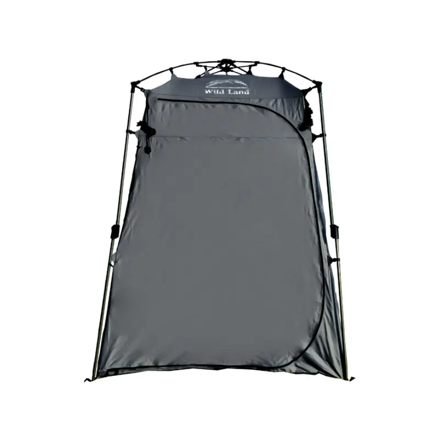 Палатка Wild Land душ-туалет, быстросборная, алюминиевый каркас, серо-зеленая