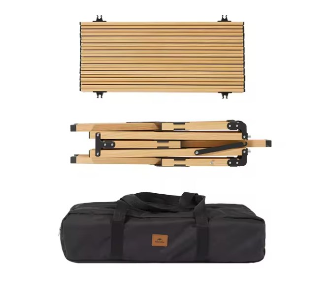 Стол туристический Naturehike Star Jane L01 складной, 117х60х44 см, с Х-образными ножками, черный