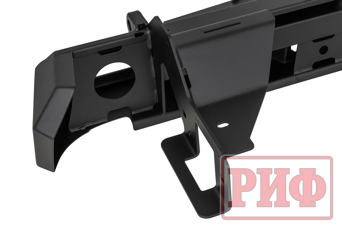 Бампер РИФ силовой задний Changan Hunter Plus с квадратом под фаркоп и фонарями