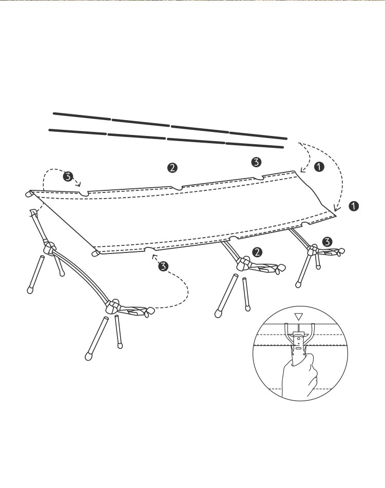 Раскладушка Naturehike XJC04 190х65х38 см, до 155 кг, черная