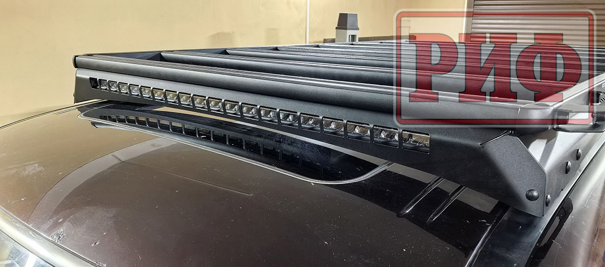 Багажник экспедиционный (платформа) алюминиевый РИФ 1300x2080 мм для Nissan Patrol Y62 (с крепежом)