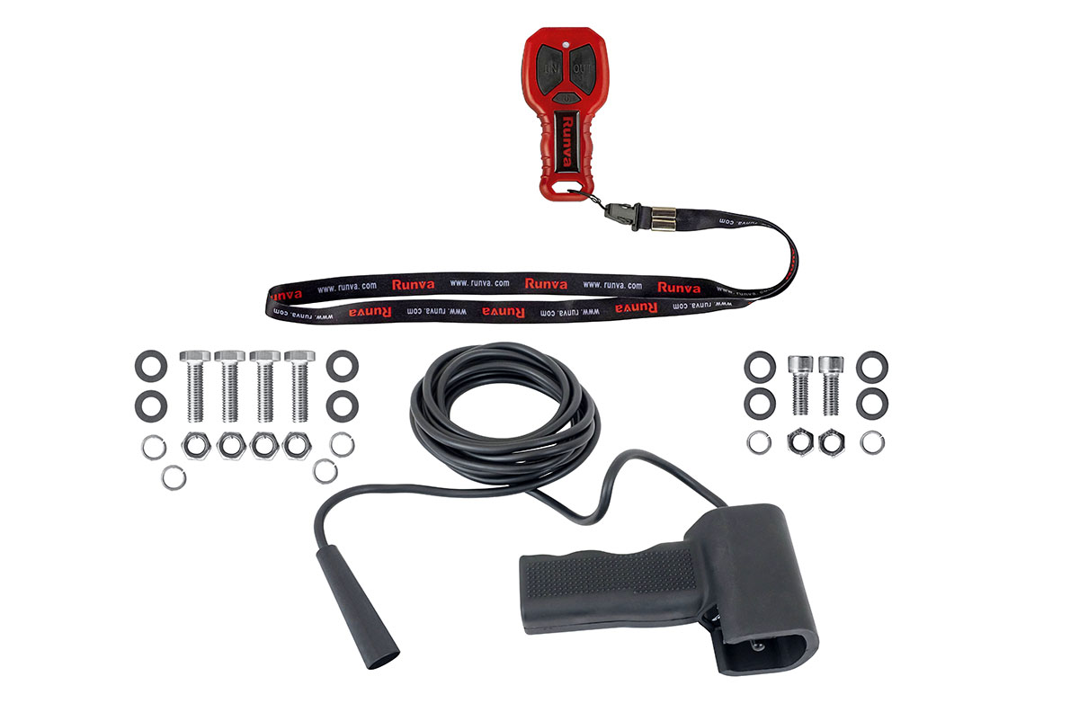 Лебёдка электрическая высокоскоростная 12V Runva EWB9500S-Q 4350 кг, влагозащищенная, синтетический трос