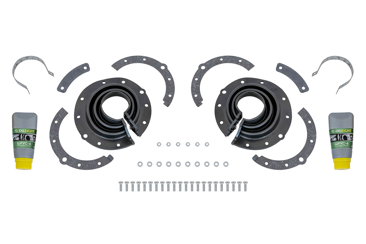 Пыльник поворотного кулака нов.обр. УАЗ с мостами Тимкен, Спайсер, Гибридный,ТЭП (2 шт.) чёрный