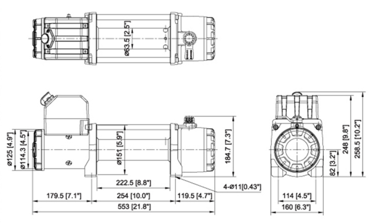 лебедка COMEUP GIO 120s 12V STD  (синтетический трос)