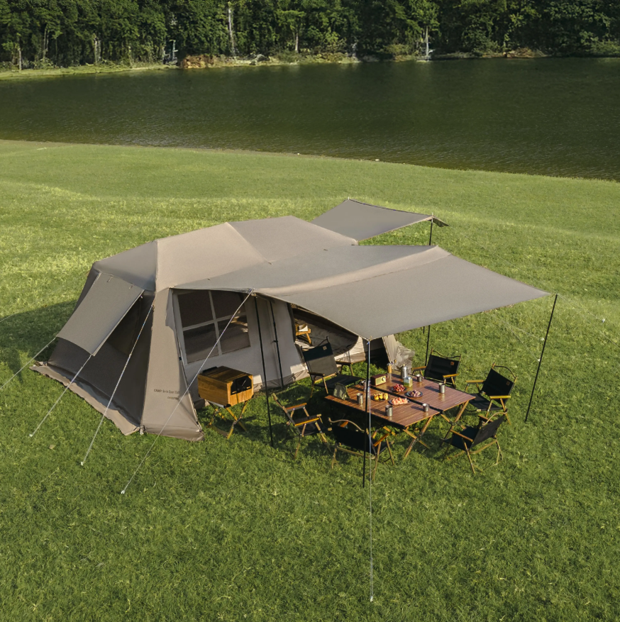 Палатка Naturehike Village 13 Ultimate Edition автоматическая 5-8-местная, с верандой, коричневая