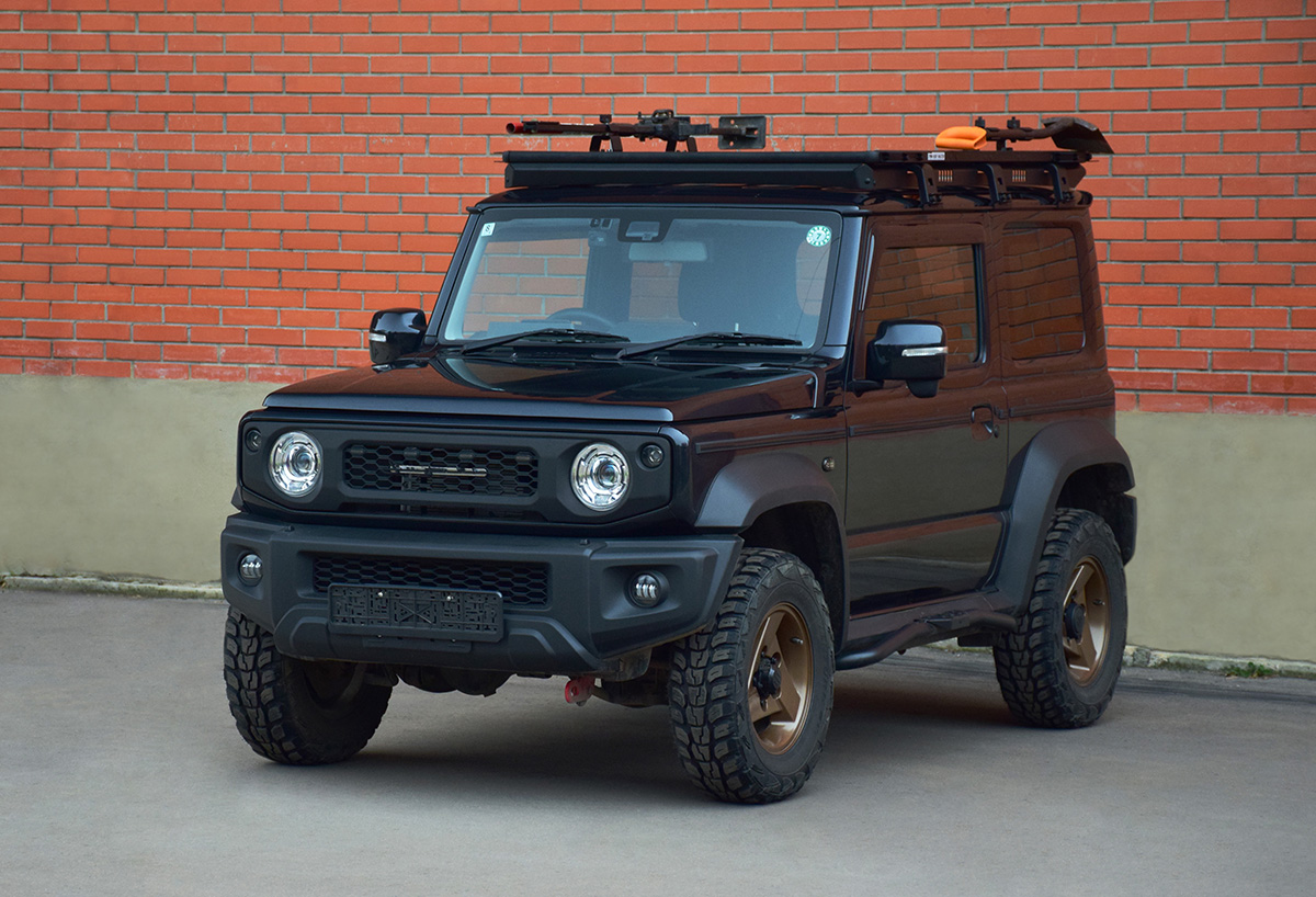 Багажник экспедиционный (платформа) алюминиевый РИФ 1250х1690 мм для Suzuki Jimny 2018+ (с крепежом)
