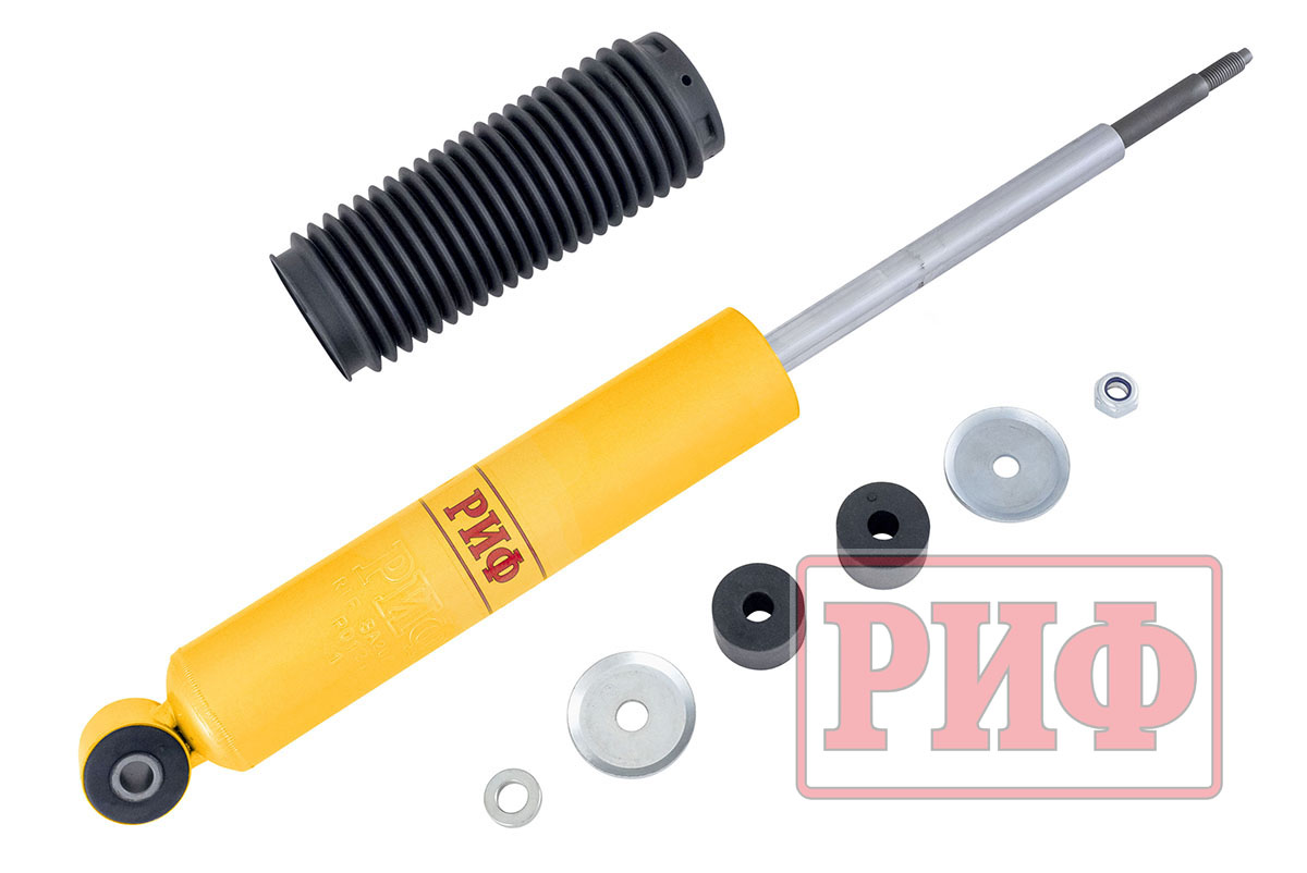 Амортизатор РИФ штатный, усиленный передний масляный для УАЗ Патриот