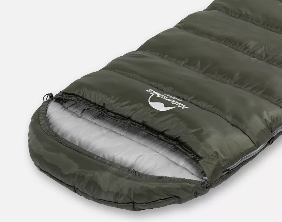 Мешок спальный Naturehike U250S, (190х30)х75 см, (левый) (ТК: 0C), темно-зеленый