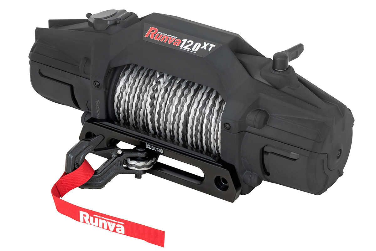 Лебёдка автомобильная электрическая 12V Runva EWXT12000FSR 5443 кг синтетический трос