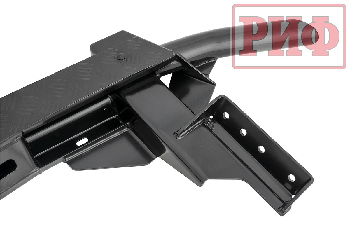 Бампер задний силовой/защита штатного бампера РИФ Renault Duster 2021+ c квадратом под фаркоп