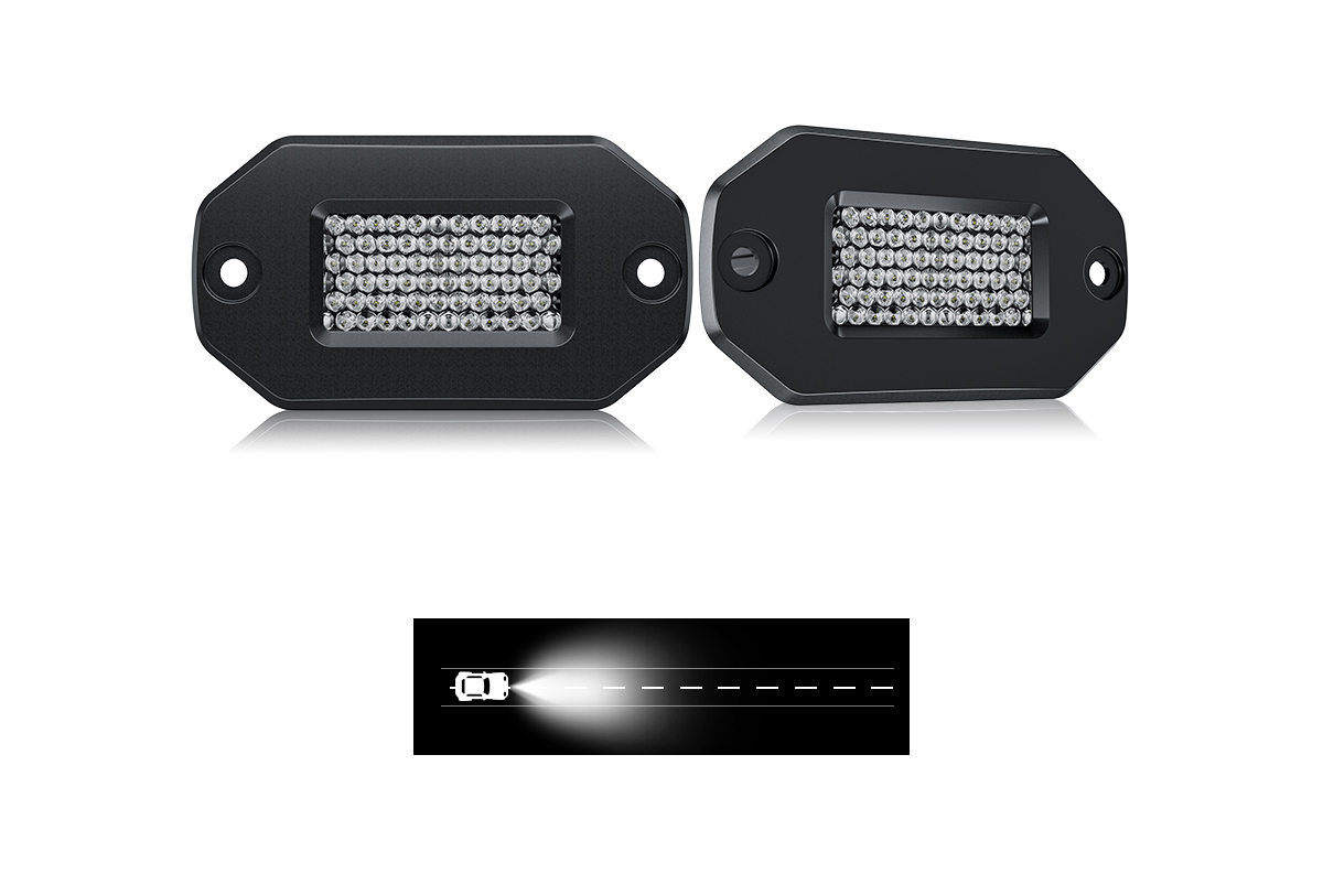 Светодиодные фары рабочего света AURORA 76x38 мм 20W (комплект 2 шт)