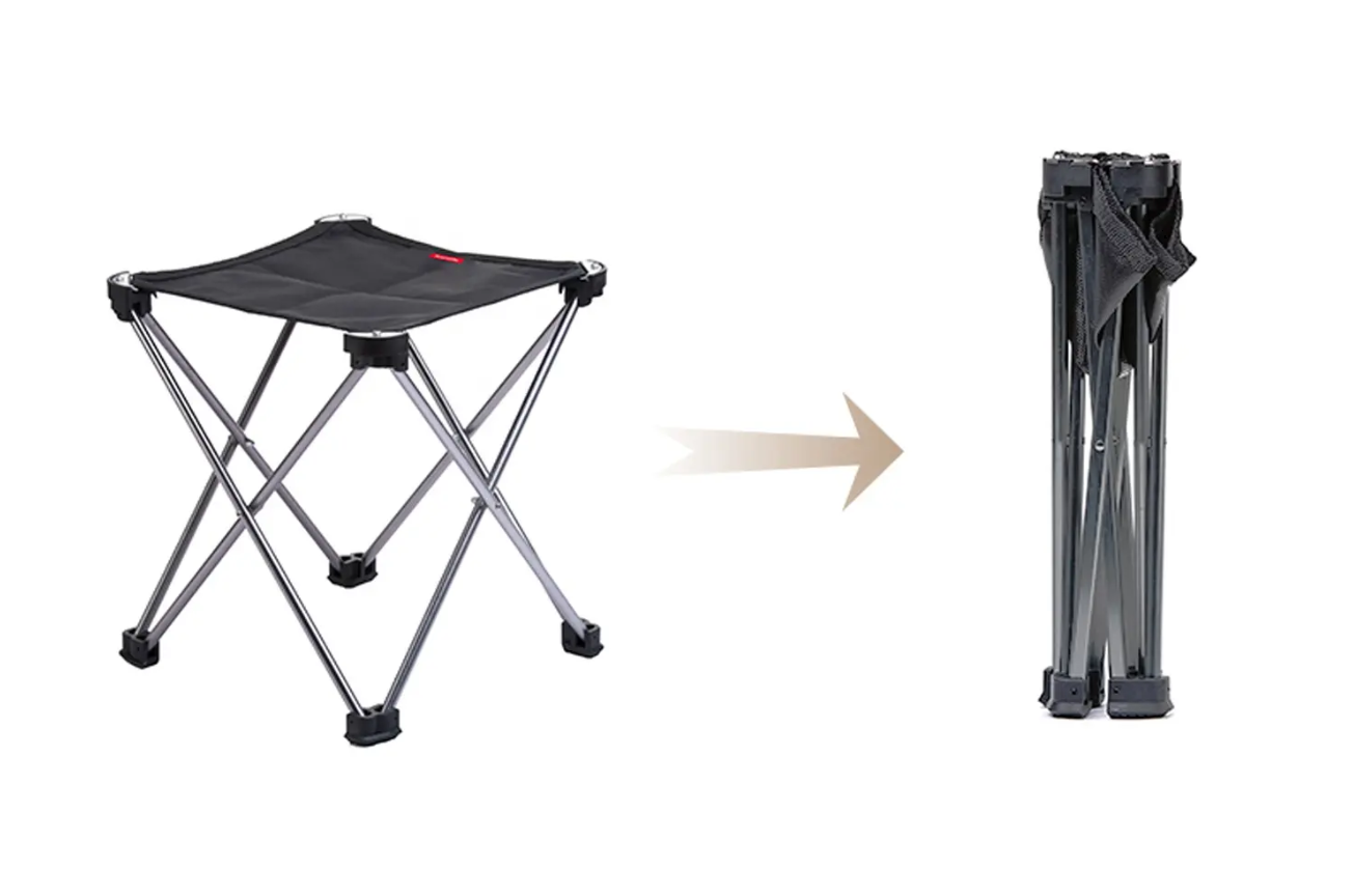 Табурет Naturehike складной, черный, до 100 кг