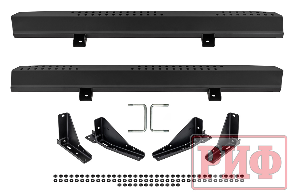 Пороги РИФ силовые Nissan Patrol Y61 2004+ (MКПП)
