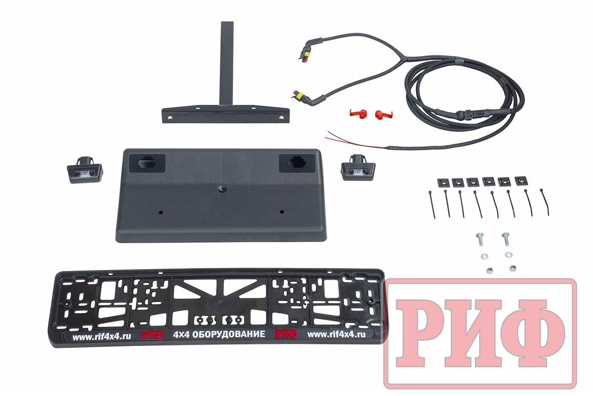 Бампер РИФ задний Mitsubishi L200 2005+ с квадратом под фаркоп и калиткой