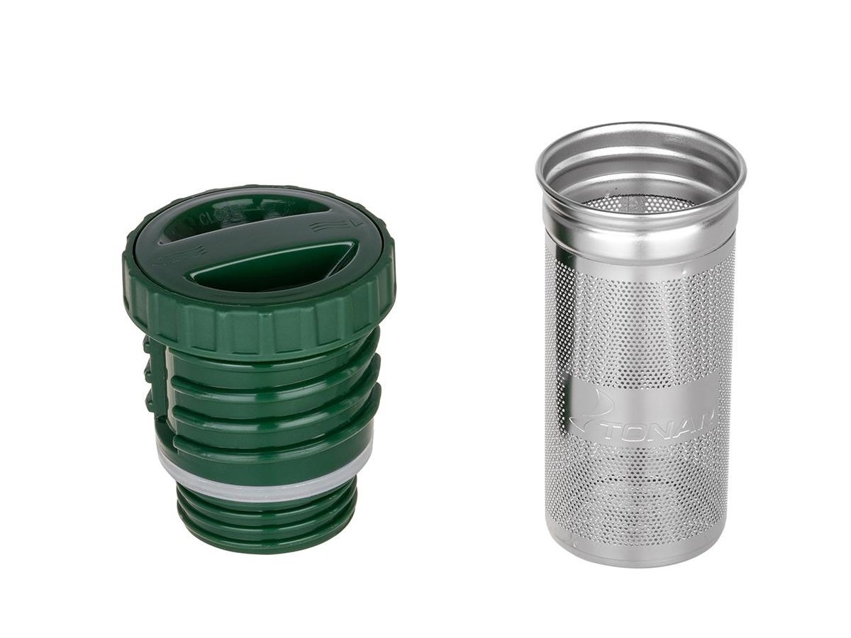 Термос ТОНАР 1000ML с ситечком зеленый (2 крышки-кружки)