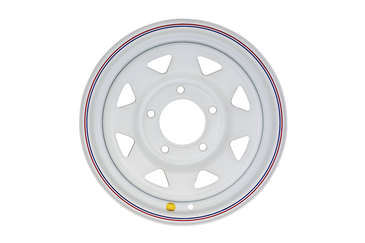 Диск усиленный для ВАЗ НИВА стальной белый 5x139,7 7xR15 d98,5 ET+25 (треугольник)