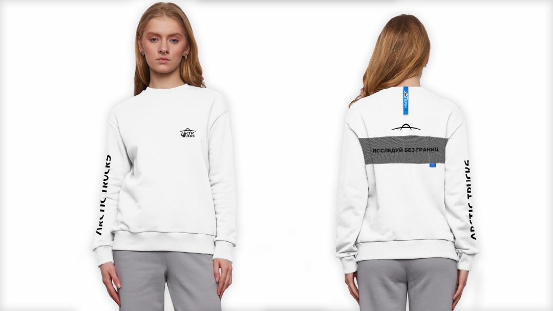 Фирменная толстовка Arctic Trucks Russia женская (белая) S