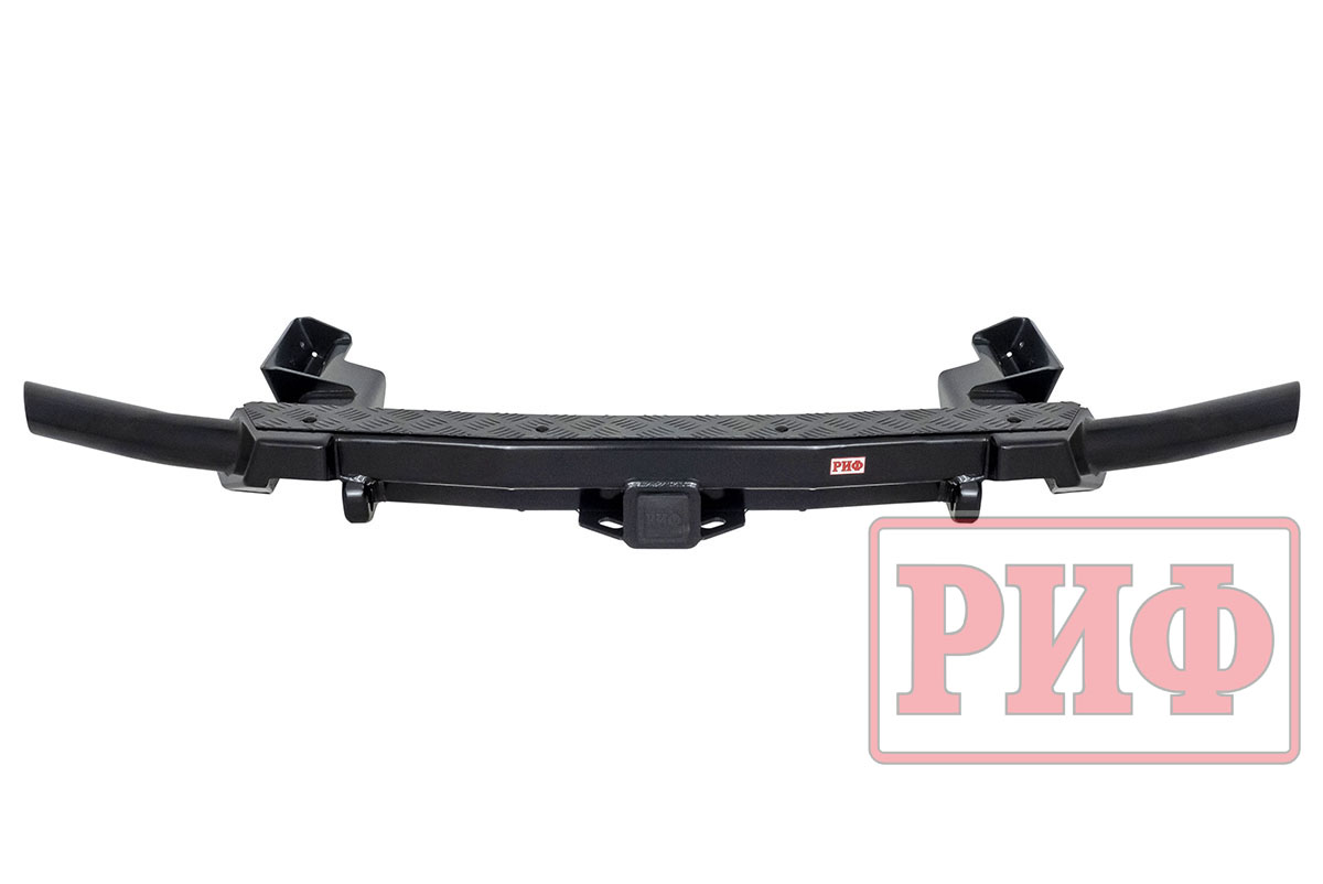 Бампер задний силовой/защита штатного бампера РИФ Renault Duster 2021+ c квадратом под фаркоп