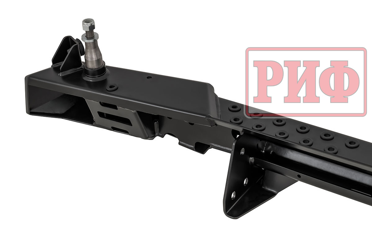 Бампер РИФ силовой задний УАЗ Буханка с фонарями, калиткой, возможностью установки фаркопа, стандарт