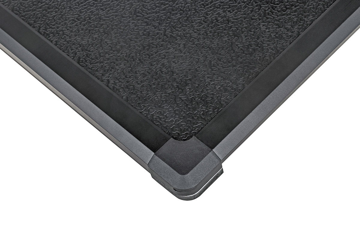 Крышка кузова РИФ для Dodge Ram 2019, трёхсекционная 2000х1813/1740 мм, алюминиевая, черная (6,5 ft)