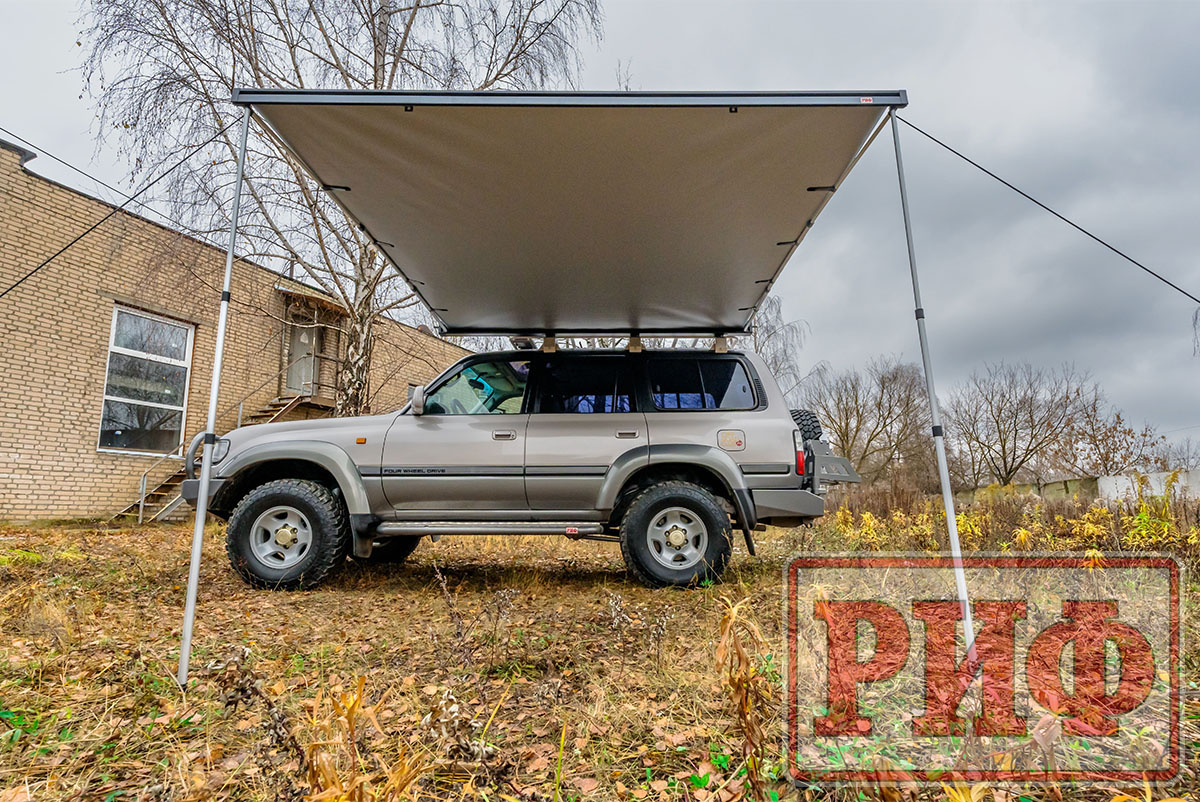 Маркиза автомобильная РИФ 2,13х2,5 м полуавтомат (винил) темно-серая