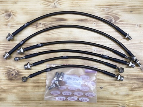 Toyota Land Cruiser 105 1998-2005 (Лифт 50 мм). Комплект из 6 армированных тормозных шлангов