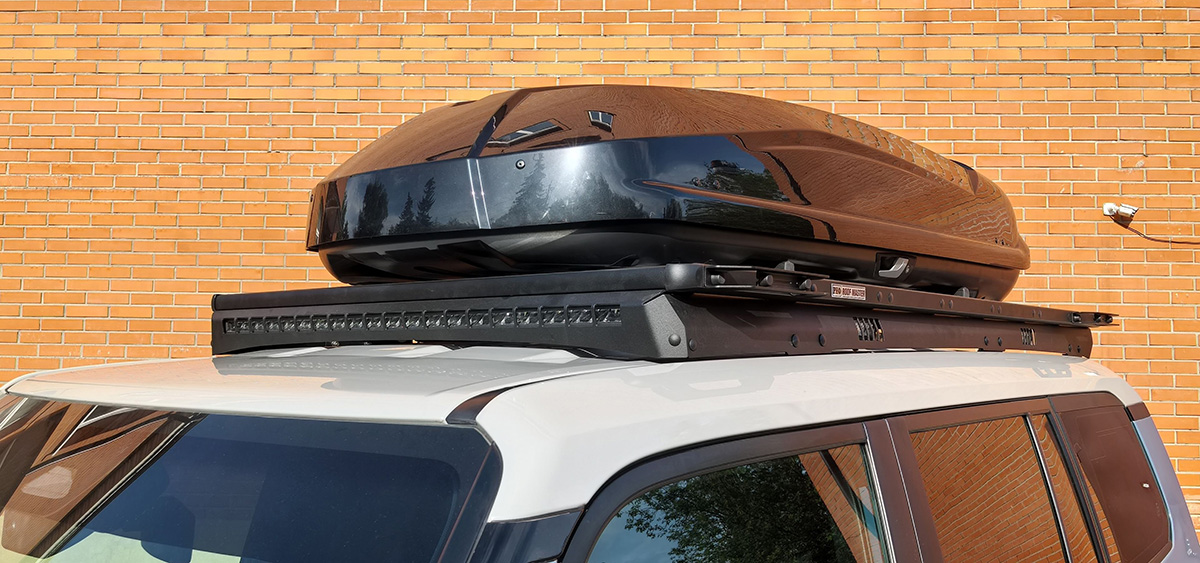 Багажник экспедиционный (платформа) алюминиевый РИФ 1200x2080 мм для Toyota Land Cruiser Prado 250 (с крепежом)