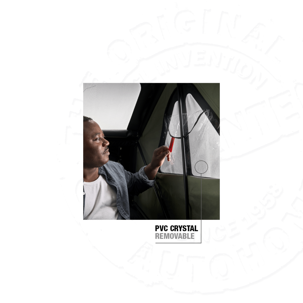 Палатка на крышу автомобиля AUTOHOME OVERZONE SMALL STANDARD, тент песочный, лестница 220 мм