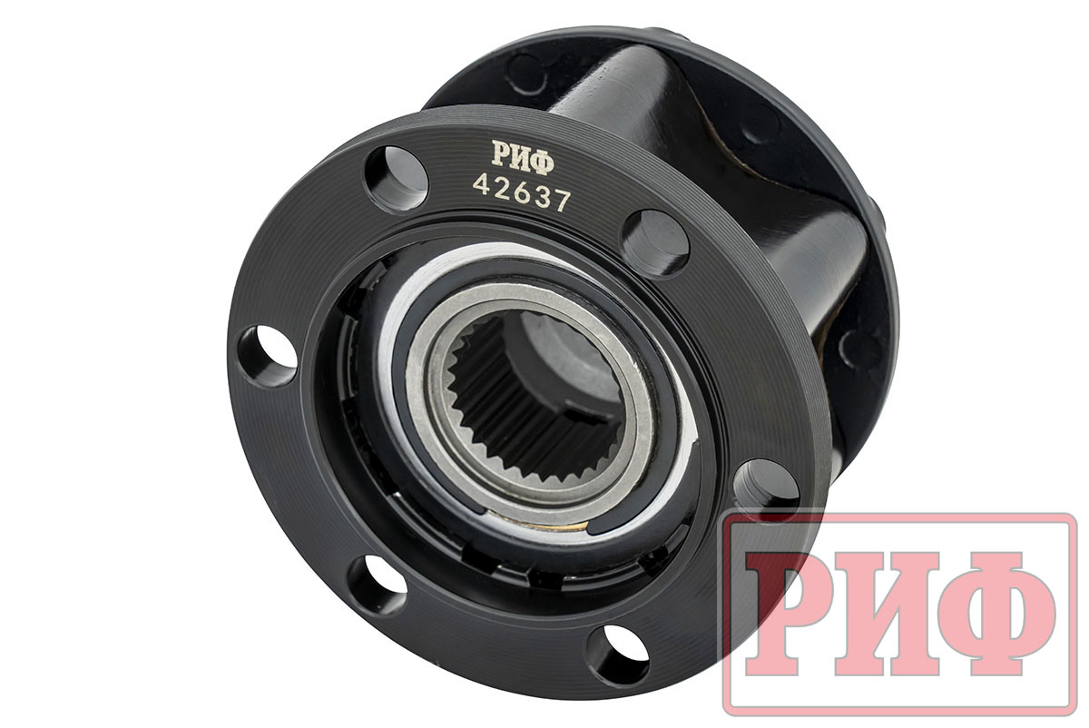 Хабы колесные РИФ для SsangYong Korando II, Musso SUV, Rexton TD, Musso Pick Up 95- 2006 усиленные (с болтами 12 шт.)