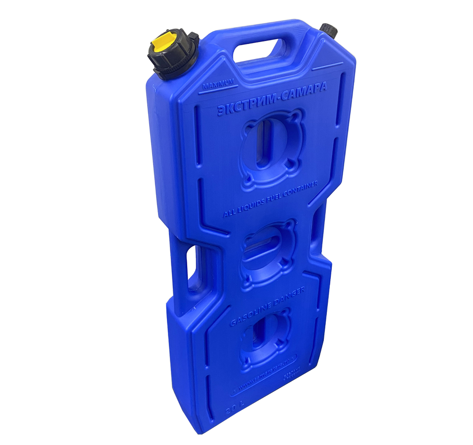 Канистра Экстрим Самара 20л (Синяя) с малым клапаном + крышка носик