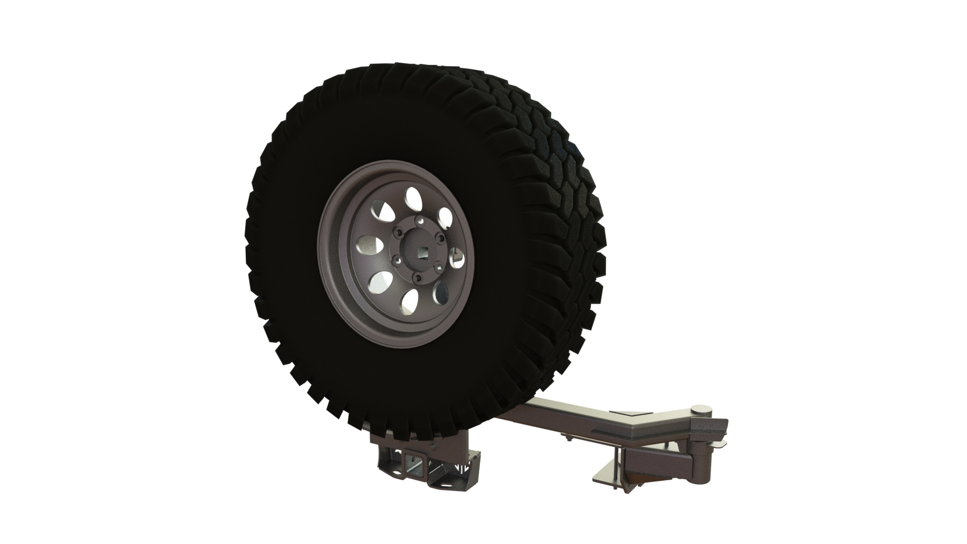 Калитка в штатный бампер STC Toyota LC 120 с квадратом калитка справа
