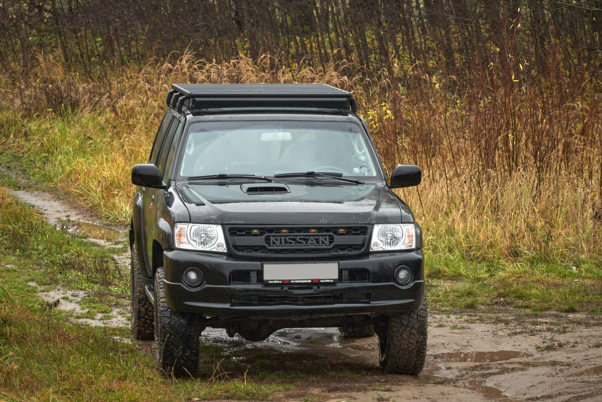 Багажник экспедиционный (платформа) алюминиевый РИФ 1250x2080 мм для Nissan Patrol Y61 2004+ (с крепежом)