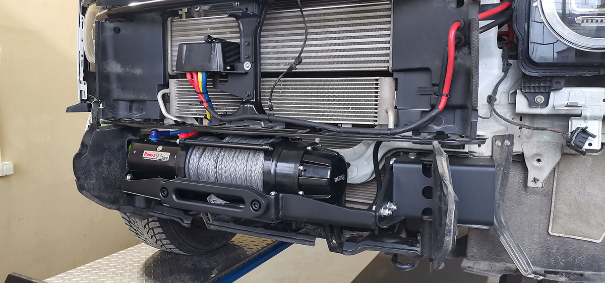 Площадка РИФ под лебёдку в штатный бампер Haval H9 2024+