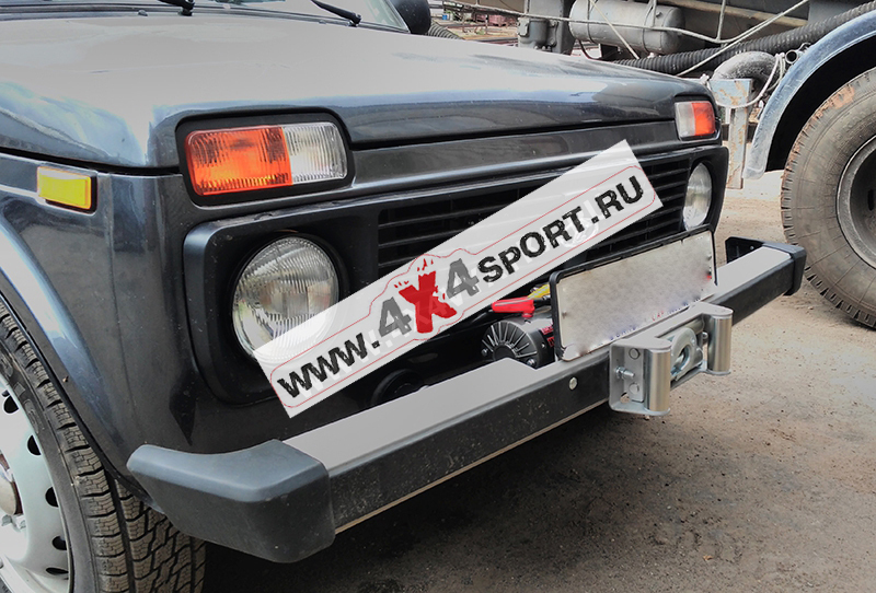 Площадка для установки лебедки в штатный бампер Ваз-2121 (Нива)