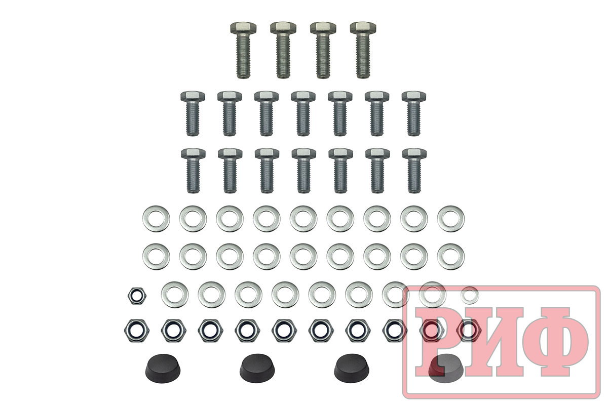 Бампер РИФ силовой задний УАЗ Буханка с фонарями, калиткой, возможностью установки фаркопа, стандарт