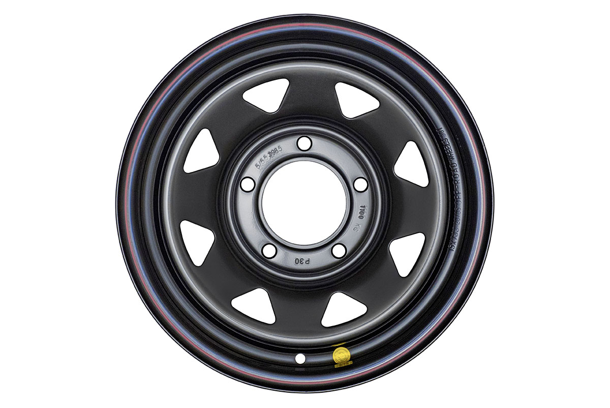 Диск усиленный для ВАЗ НИВА стальной черный 5x139,7 7xR15 d98,5 ET+30 (треуг.)