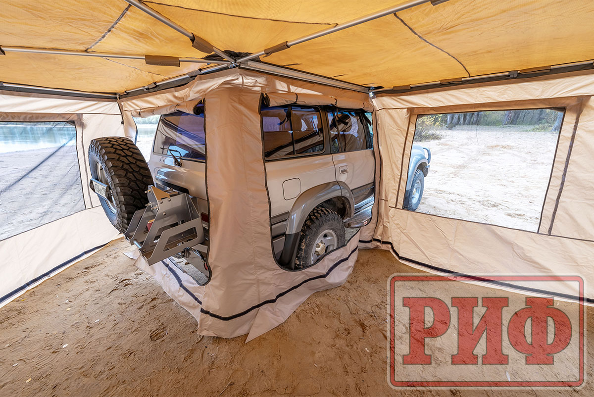 Стенки для комбинированной (прямоугольной с веерной частью) маркизы 2,5х2,5 м правые