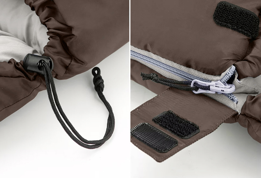 Мешок спальный Naturehike U250S, (190х30)х75 см, (левый) (ТК: 0C), коричневый