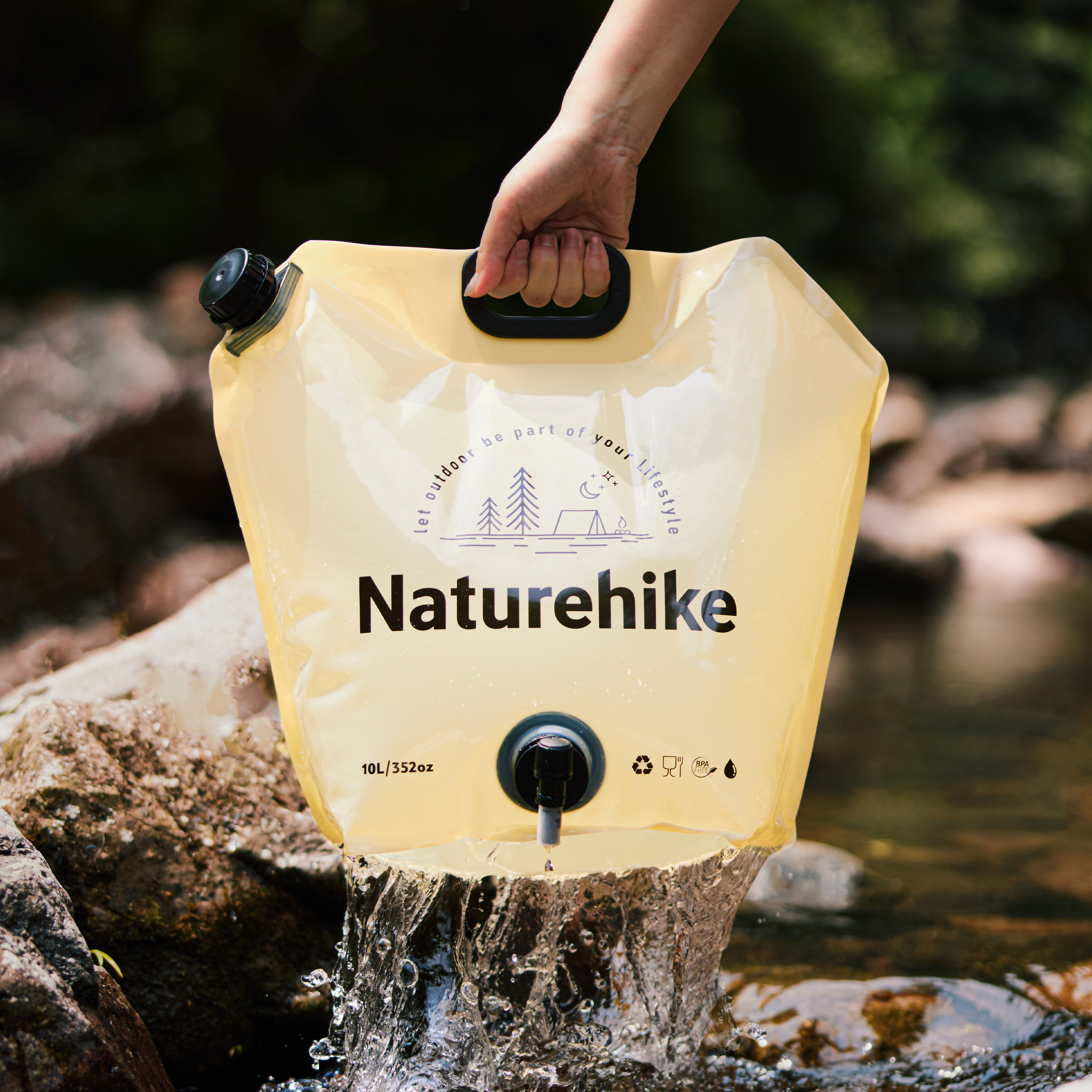Канистра Naturehike для воды, 19 л., прозрачная