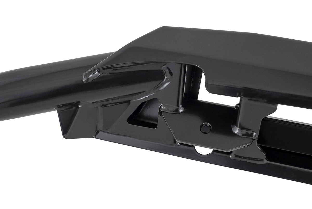 Бампер передний силовой/защита штатного бампера РИФ Renault Duster 2015-2020 с квадратом под фаркоп и защитой радиатора