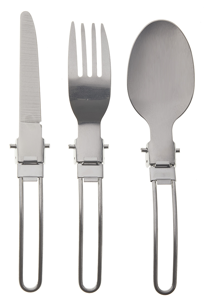 Набор столовых приборов TOURIST Дружба (ложка, вилка, нож), нержавеющая сталь, в чехле