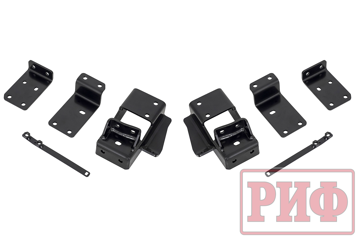 Бампер РИФ силовой передний/защита штатного бампера Mitsubishi Pajero Sport 2015-2020 с защитой радиатора