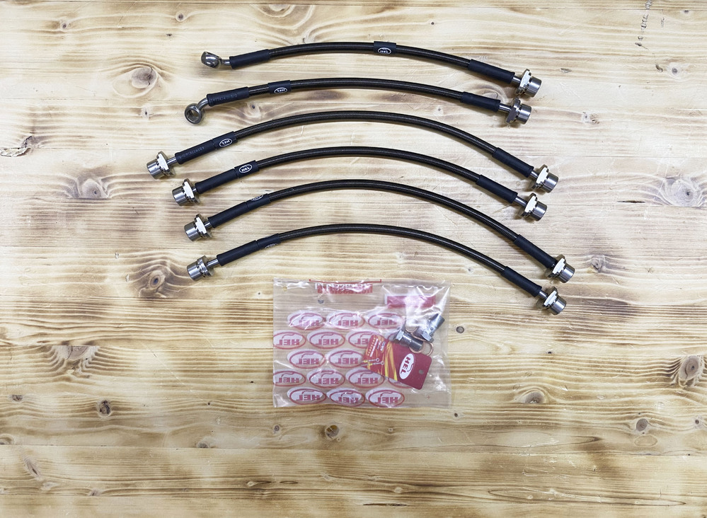 Toyota Land Cruiser Prado 150 (2009-2022) Комплект армированных тормозных шлангов (6 шт. под лифт 50мм)
