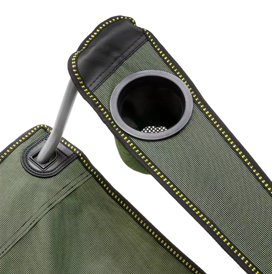 Кресло PREMIER складное с откид.спинкой, твердые тканевые подлокотники (зеленый), нагрузка 80 кг