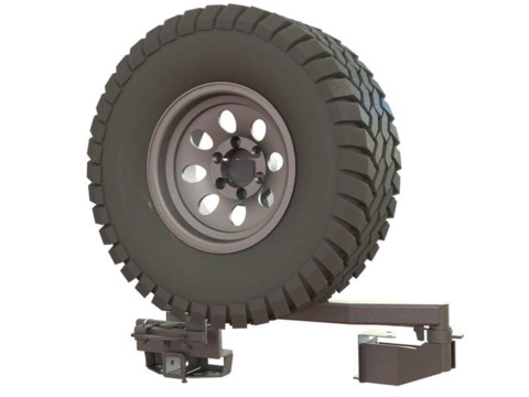 Калитка в штатный бампер усиленная Toyota Land Cruiser 105 с квадратом