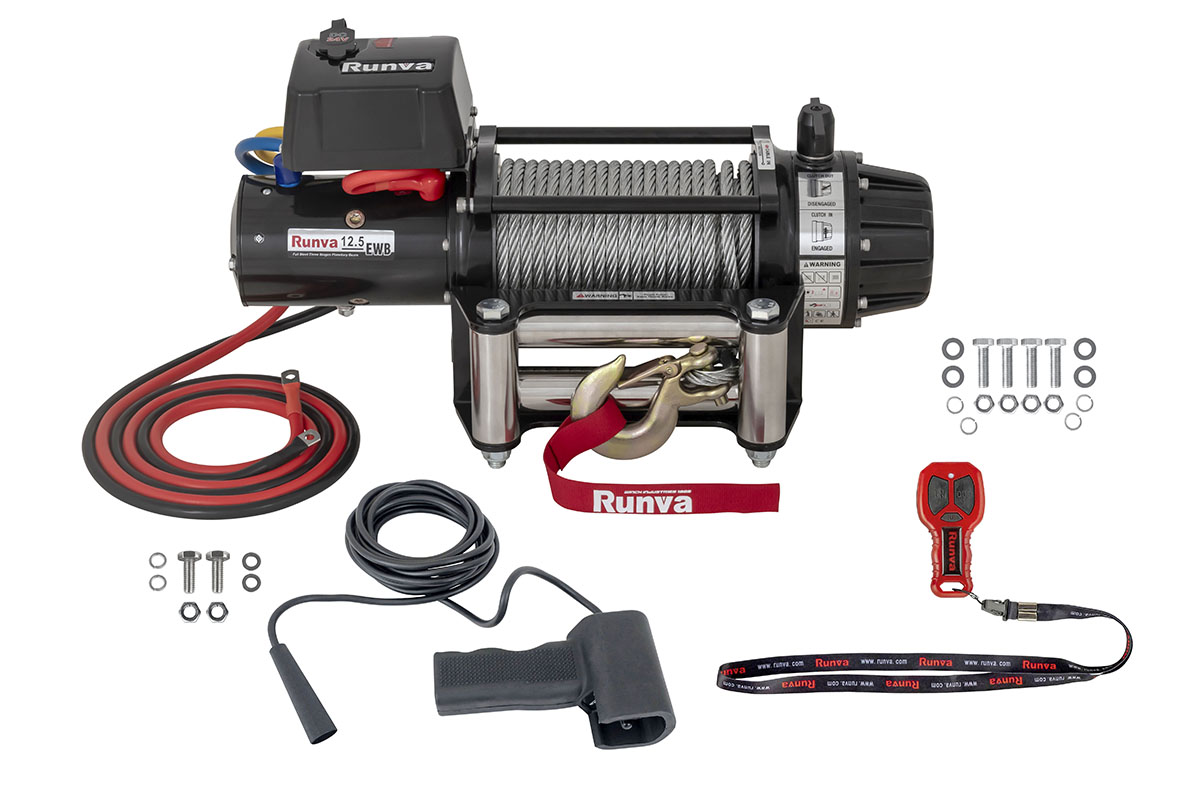 Лебёдка электрическая 24V Runva EWB12500U24V 5670 кг (влагозащищенная)